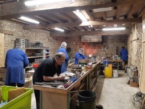 L'atelier en plein activité